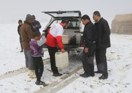 نجات جان یک نوزاد و دو کودک عشایری گرفتار برف در اهر/ هزار راس دام تلف شد
