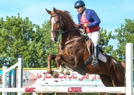 مسابقات پرش با اسب استان آذربایجان‌شرقی برگزار شد