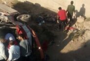 افزایش کشته‌های حادثه واژگونی مینی بوس در ورزقان به ۸ نفر