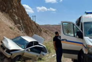 ۶ مصدوم در اثر واژگونی خودروی سمند در جاده اهر-تبریز