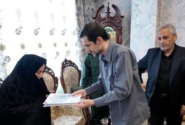دیدار مسئولان با خانواده شهدای تجاوز رژیم صهیونیستی به آذربایجان‌ شرقی