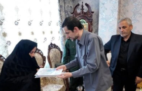 دیدار مسئولان با خانواده شهدای تجاوز رژیم صهیونیستی به آذربایجان‌ شرقی