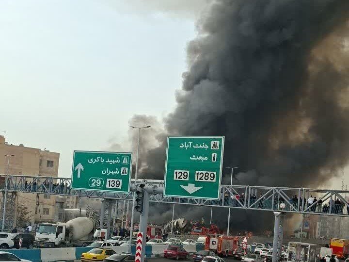 آتش‌سوزی مهیب در بازار جنت تهران